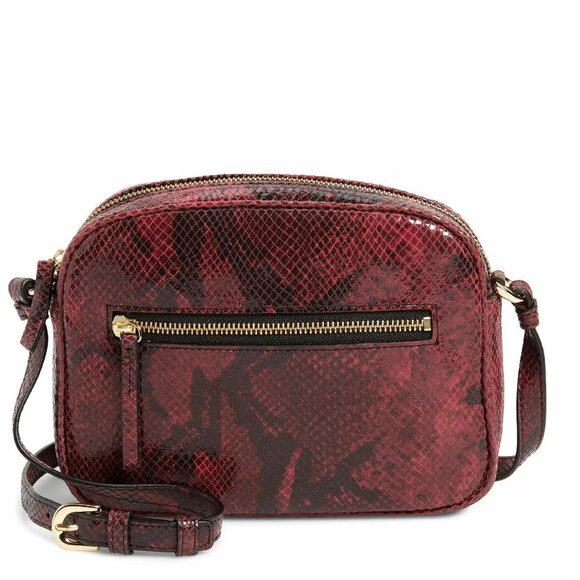 Nordstrom Small Dianne Snake Embossed Crossbody Bag - Picture 1 of 3